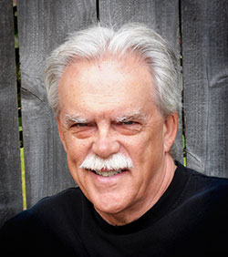 Kevin Clark Portrait in Black Shirt, Outdoors, Closeup